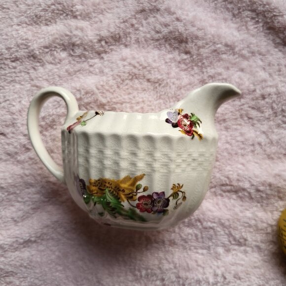 SPODE COPELAND CHINA CREAMER BASKET WEAVE WICKER LANE MADE IN ENGLAND 'BIN F - Picture 2 of 7